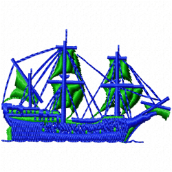 Boats Embroidery Design 6 Boats Embroidery Design 6